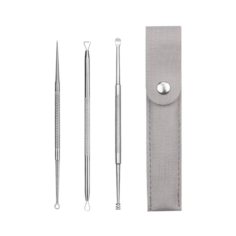 

Business gift packaging pimple pin blackhead acne dark spot pore cleaning stainless steel acne needle tool