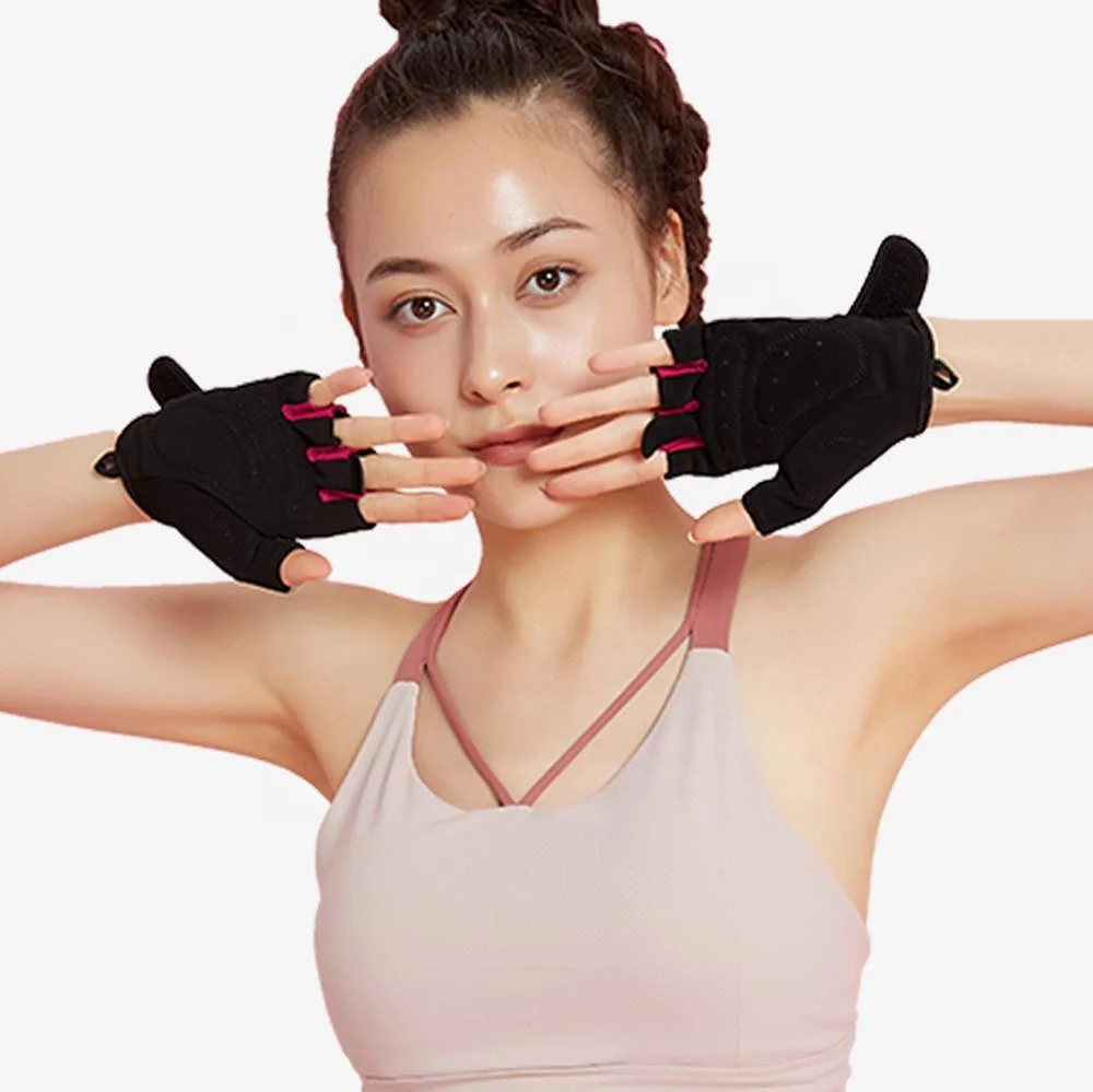 

custom fit women gym hand gloves fitness workout half finger, Customized