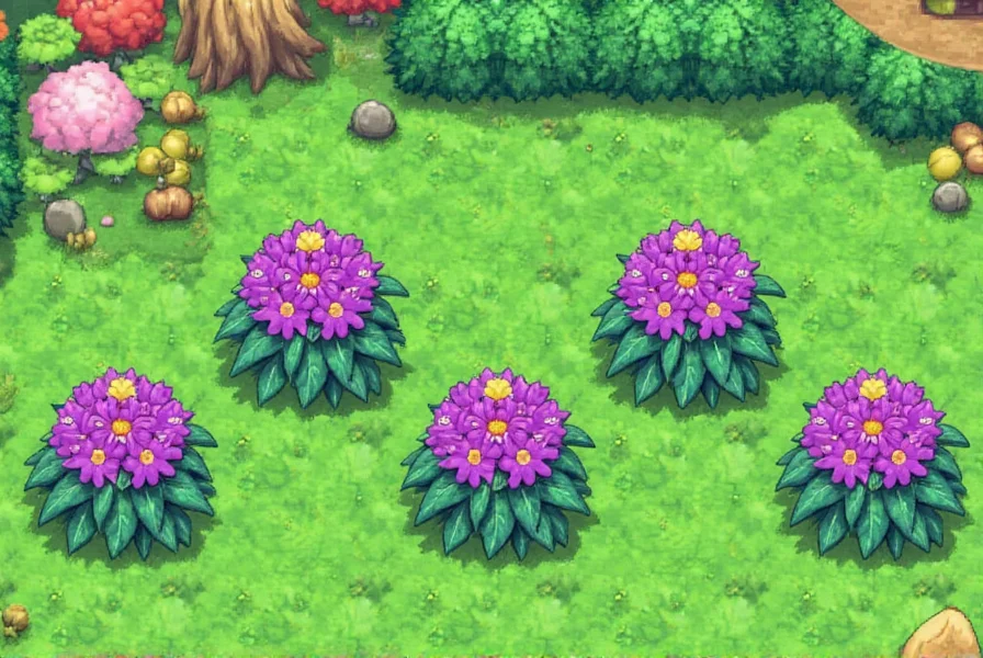 Stardew Valley Ginger Island map showing exact purple sweet pea locations