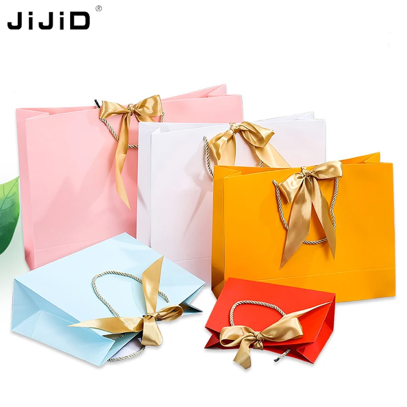 

JiJiD Custom Luxury Gift Garment Paper Shopping Bags With Logo Print