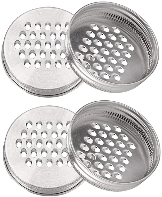 

Regular Mouth Mason Jar Grater Lids Cheese Grating Lid, Silver