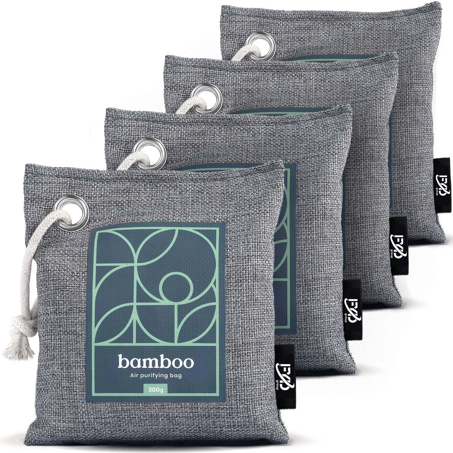 

Bamboo Charcoal Shoe Deodorizer Air Purifying Bag - Natural Odor Eliminator, Blue