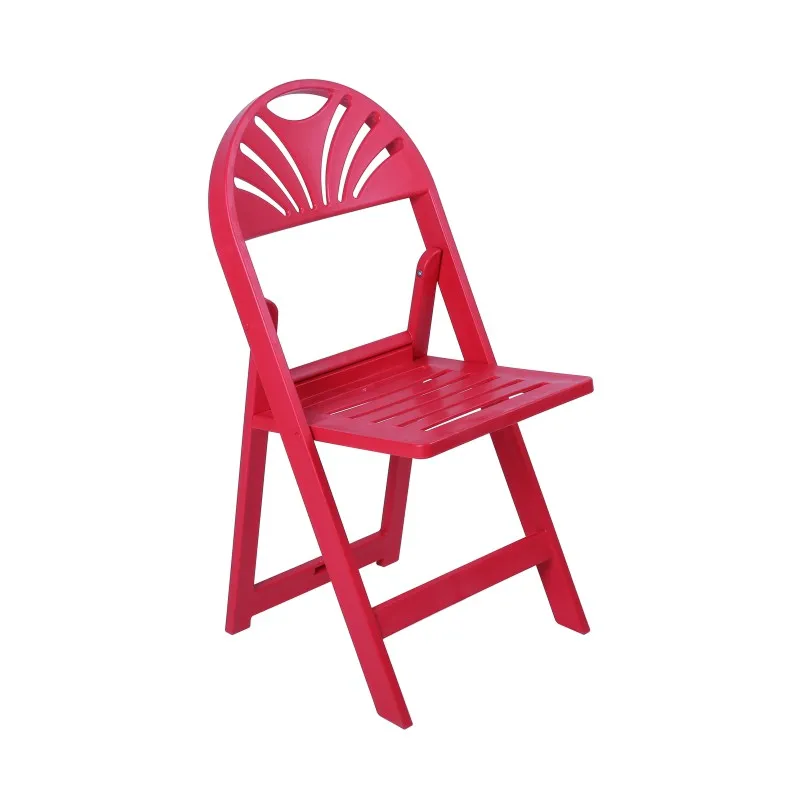 red padded folding chairs