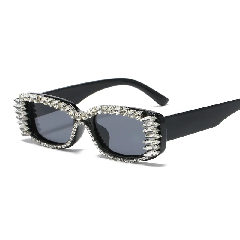 

vintage rhinestone square design luxury sunglasses womens brand eyewear