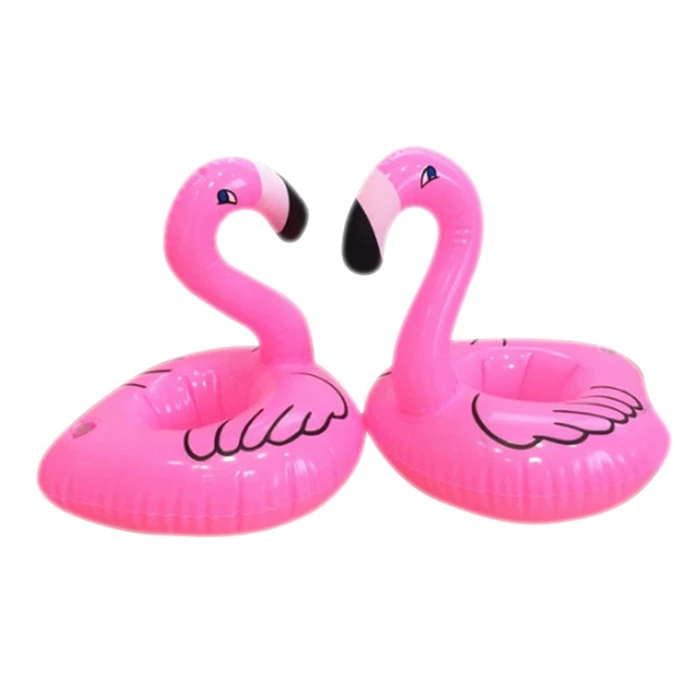 

Inflatable cup holder flamingo shape pool inflatable mini drink holder, Customized color