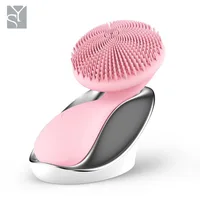 

Electric Facial Cleansing Brush Silicone Sonic Vibration Mini Cleaner Deep Pore Cleaning Skin Massage face brush cleansing