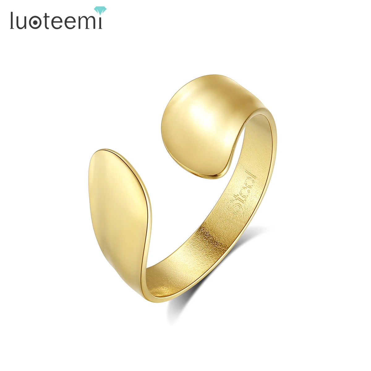 

SP-LAM Hand Jewelry Woman Finger Rings Fashion Lady Minimalist Popular Metal Open Stainless Steel Adjustable Ring