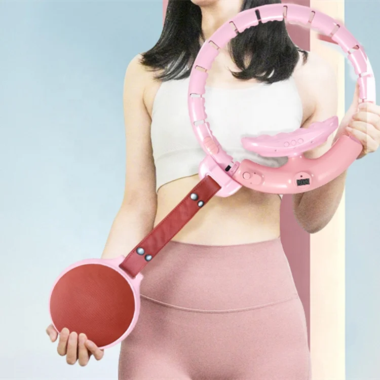

Low Price Exercise Fitness Non-Drop Massage 24 Detachable Knots Smart Hoola Hoop Trainers, Pink