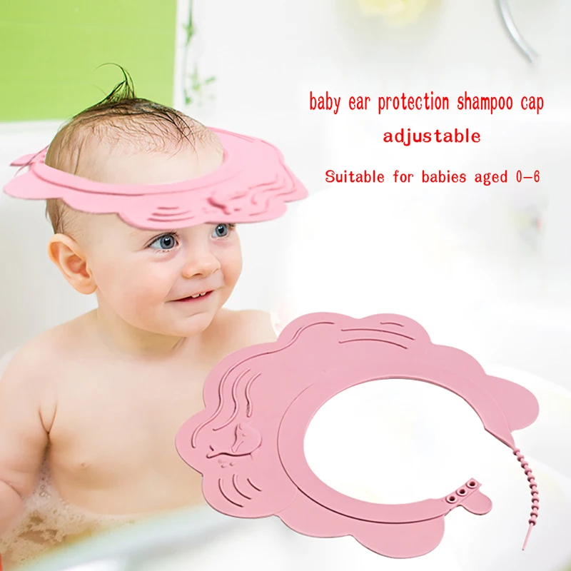 

Kids Bath Hat Soft Silicone Adjustable Baby Hat Shampoo Shower Hat