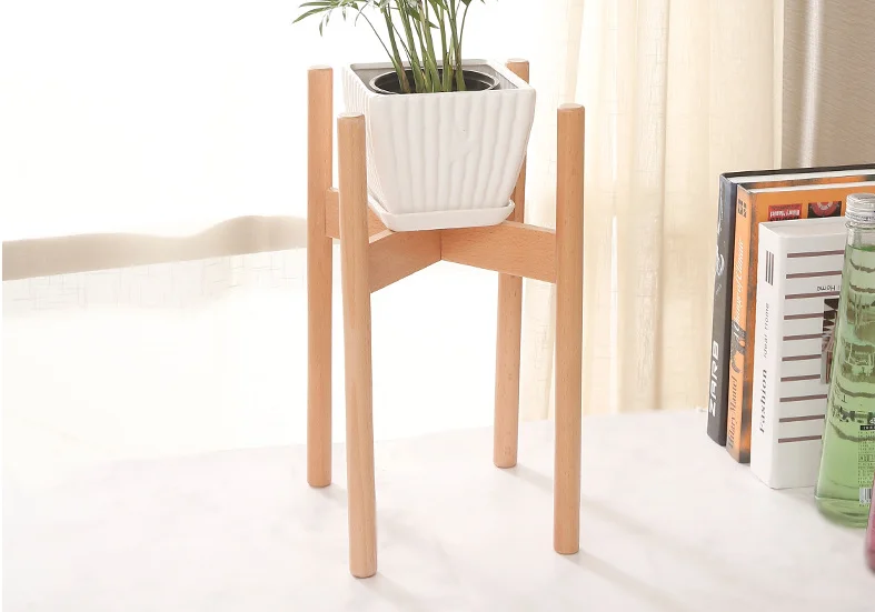 New Rural Style Wooden Flower Plant Stand Multi-purpose Display Decorate Storage Shelf Indoor Outdoor
