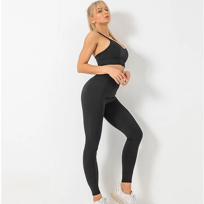 

Yoga pant for women workout clothing ropa deportiva Seamless fitness & yoga wear Yoga Leggings sportswear girls' clothing set, Customized color