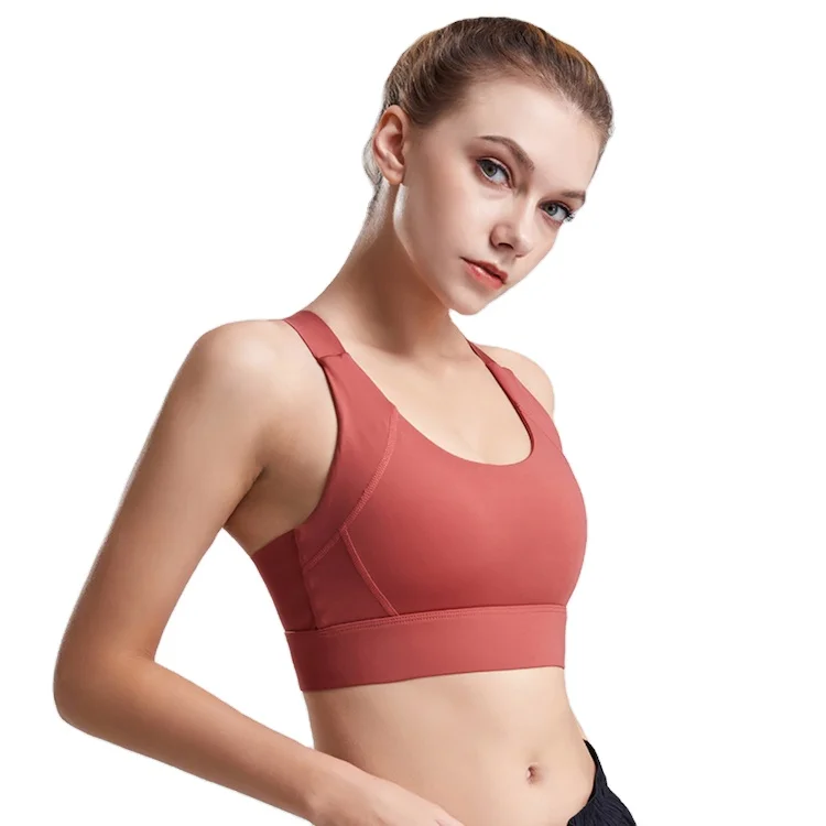 

Chest pad elastic shockproof fitness running seamless sports bra