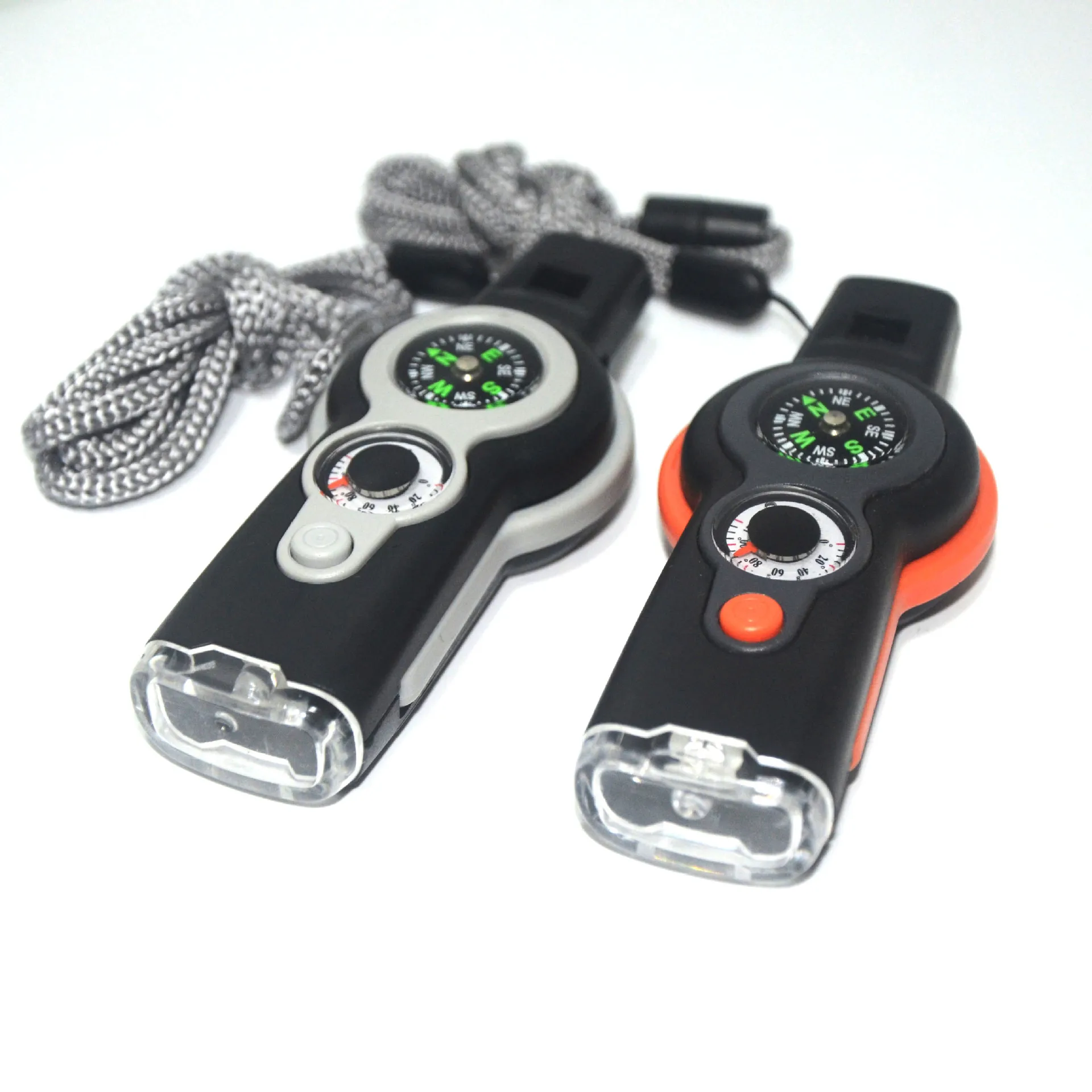 

Hot Selling Thermometer Mirror 7-in-1 Multi-function Whistle Outdoor Survival Whistle 7-in-1 Whistle