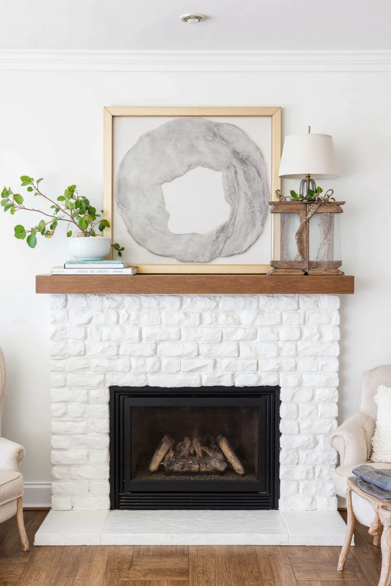 Painting process on mantel