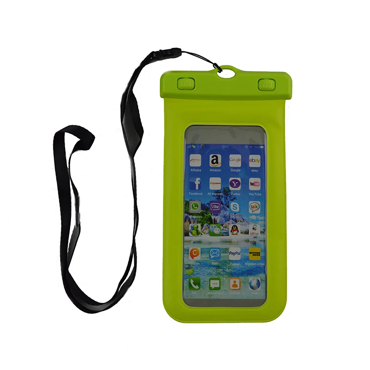 Touch  Screen Waterproof Cell Phone Case Mobile Phone PVC Waterproof Dry Bag Pouch For Summer Vacation