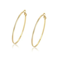 

98930 Xuping wholesale statement gold jewelry made in China big hoop without stone earrings