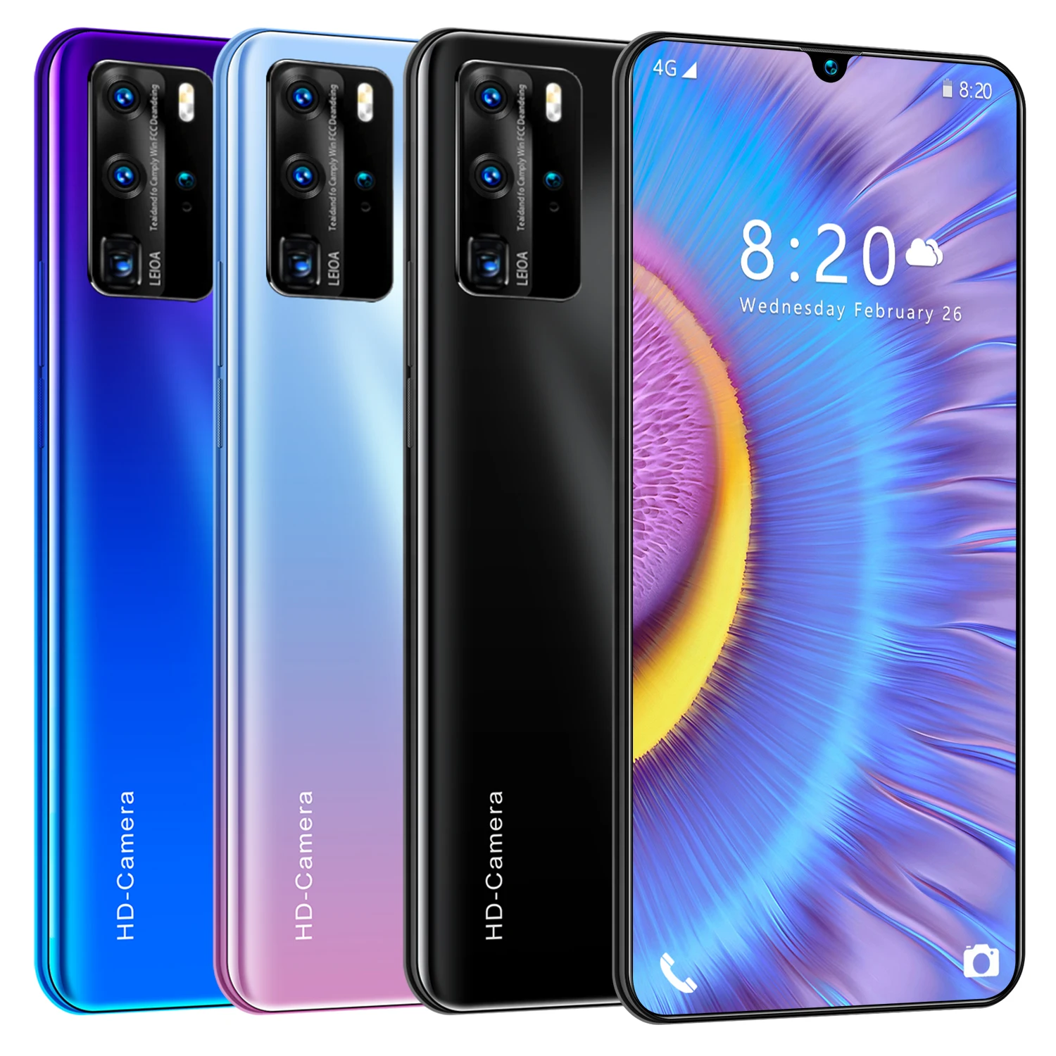 

Hot Selling P40 pro New 100% Original Mini Smartphone 4G Phone Cell Phones Network Mobile Cellphones