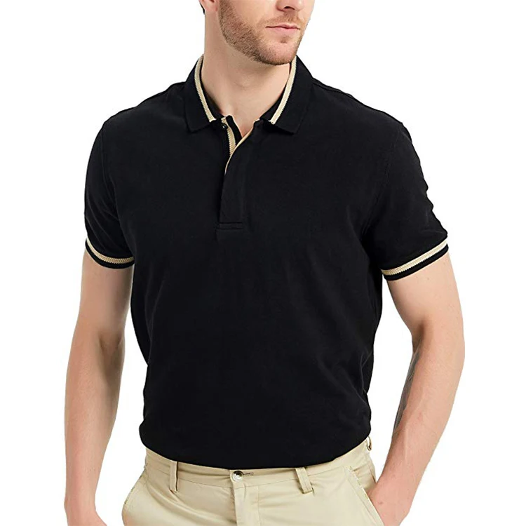 tri color polo shirt