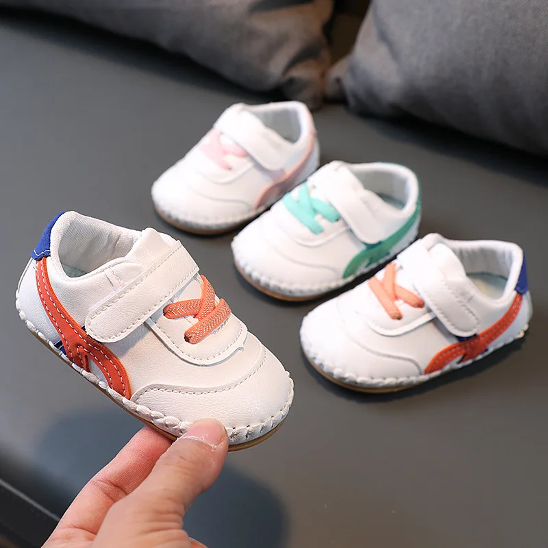 

Manufacturer's 2022 Spring Autumn Boys' Girls' Walking Shoes 1-2 Years Old Soft Soled Baby Small White Fashion Spot