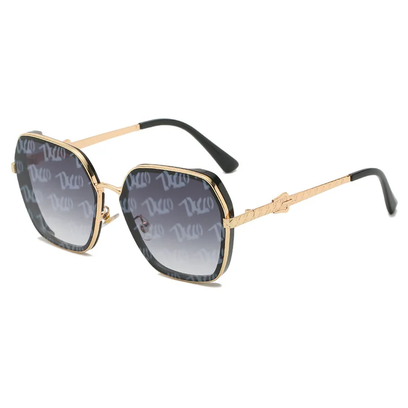 

2021 new oversized Sun Glasses trend big frame Watermark lens fashion Vintage women sunglasses