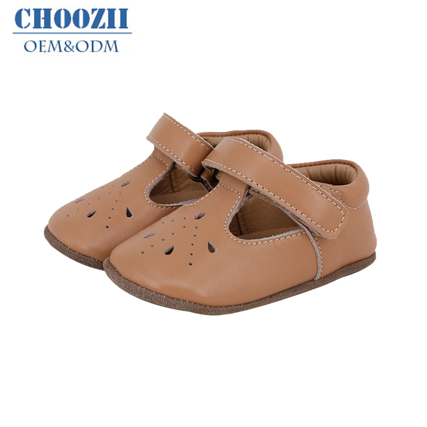 

Choozii Hot Sell Soft Genuine Pu Leather Baby Moccasins 0-24M Boutique Baby winter Toddler T Bar Shoes Anti-Slipper low price