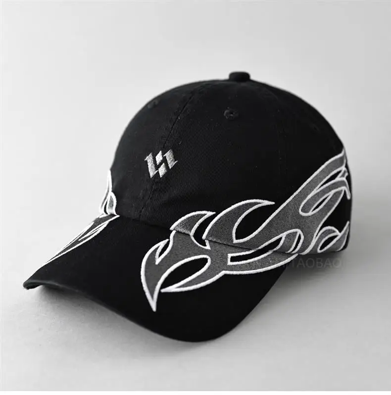 Personalised Embroidered Flame Camo Dad Cap