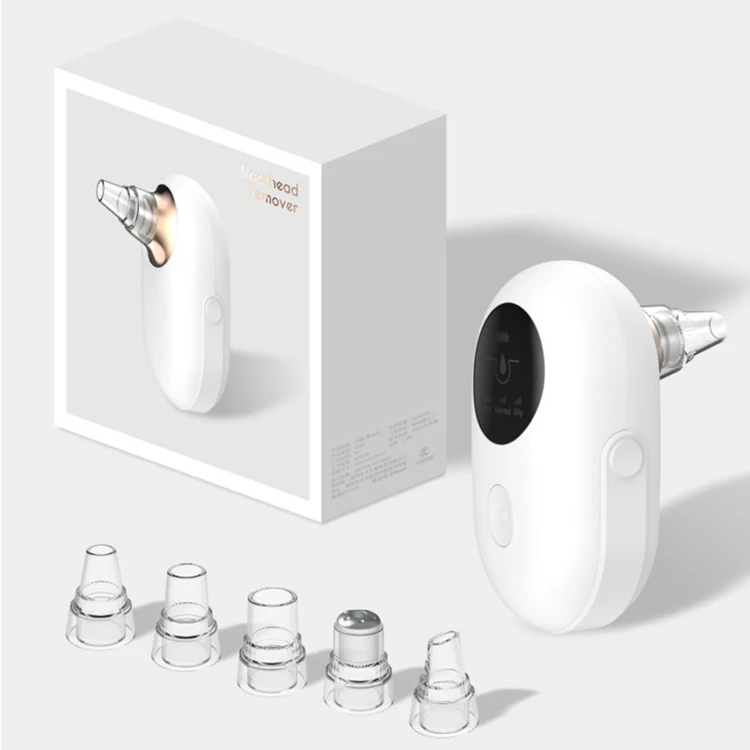 

electric blackhead and pimple removal vacuum suction blackhead solution instrument/remover, White