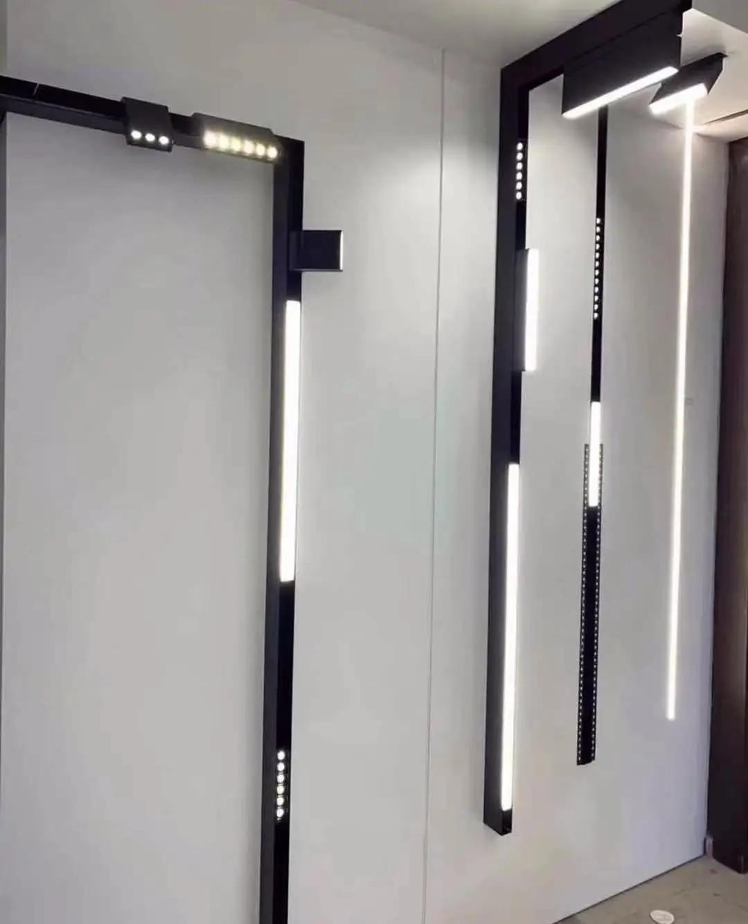 

ECOJAS Modern indoor adjustable commercial office shopping mall jewelry store black white square round magnetic track light led