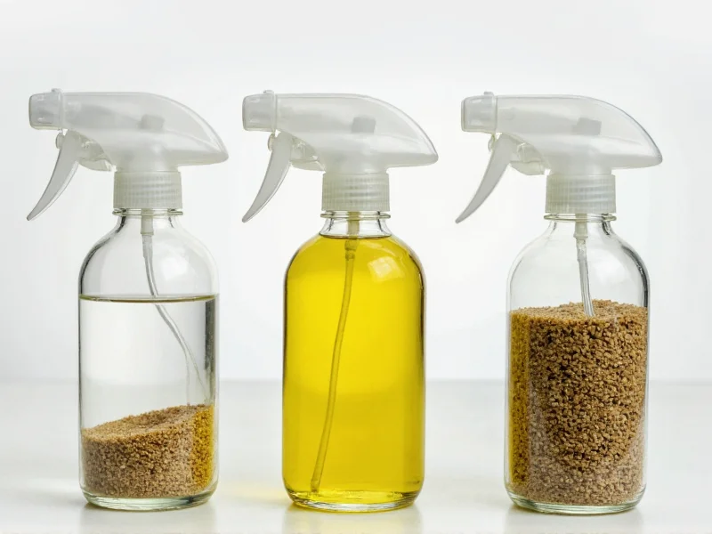 Three glass spray bottles with natural mosquito repellent ingredients