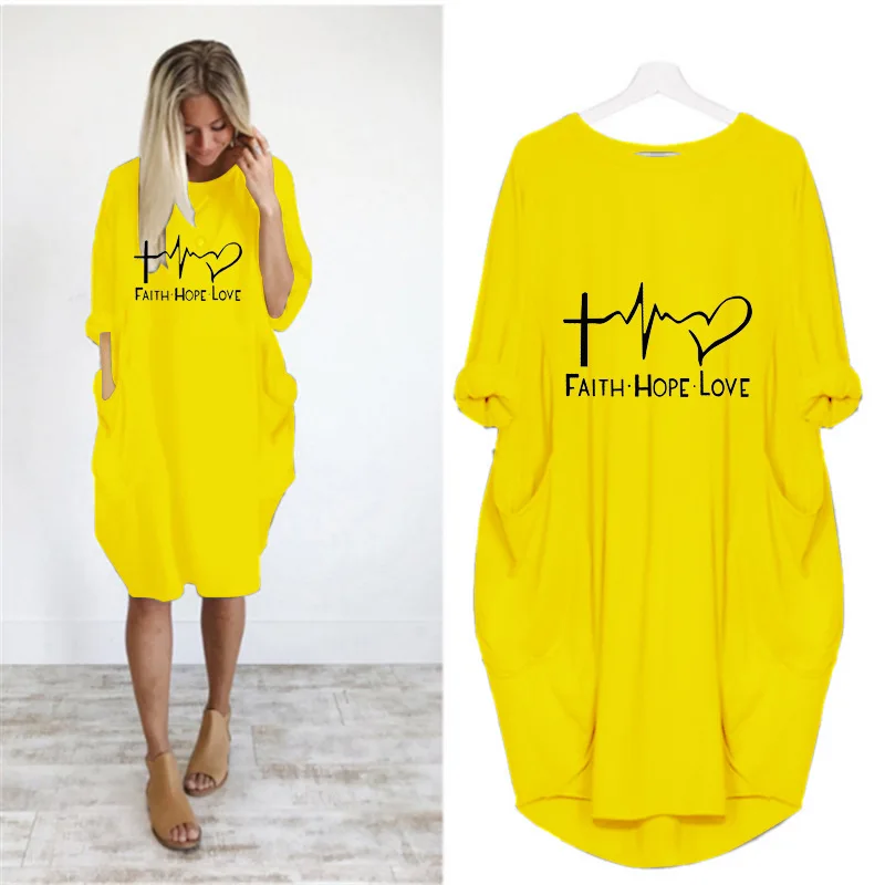 

wholesale summer plus size 3xl 4xl 5xl dresses women clothing Long Sleeve lady elegant Loose girls' sustainable casual dresses, 12 colors