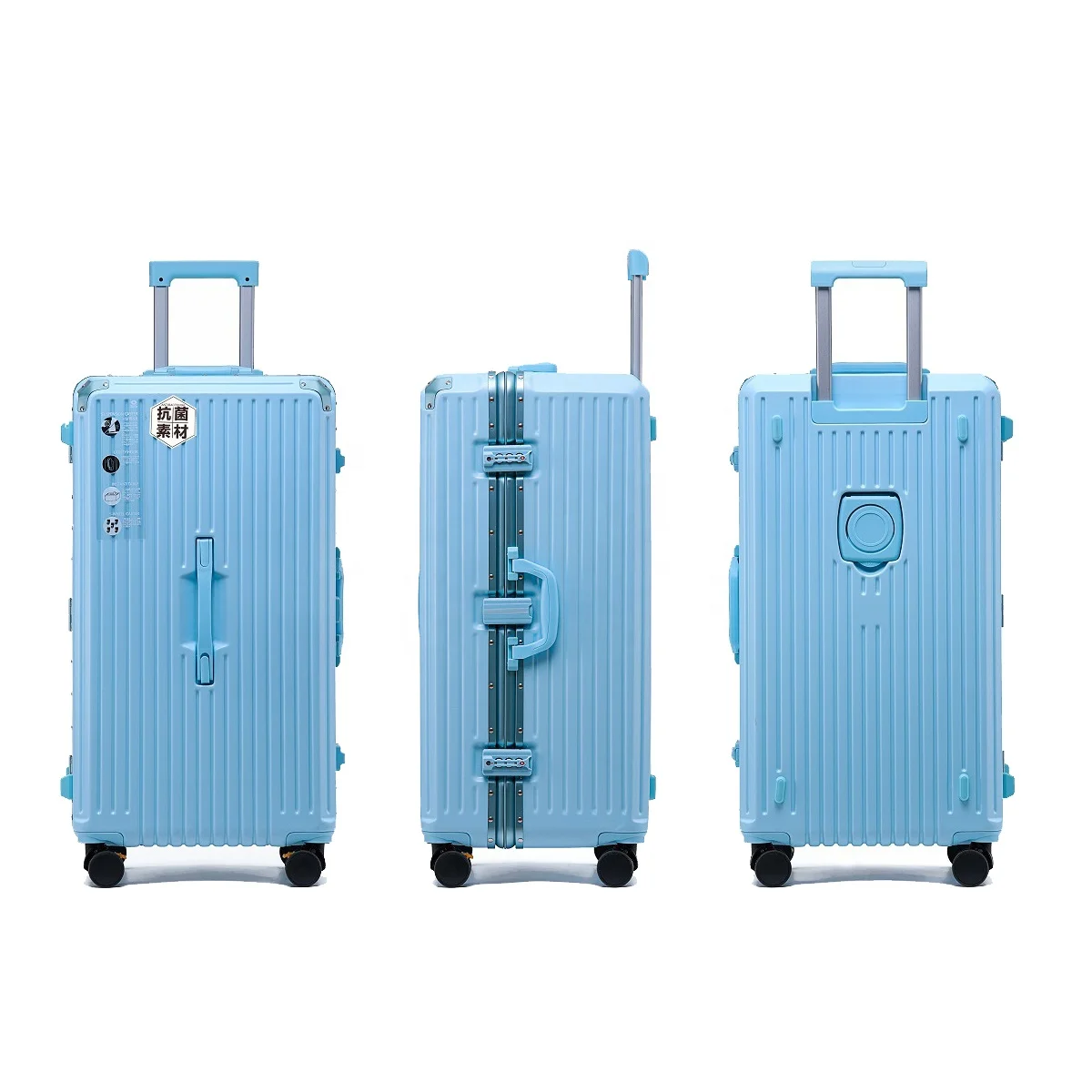 

2023 New Aluminum Frame big trunk suitcase Large capacity hard shell trolley bag 28 inch ABS PC checked extra large luggage