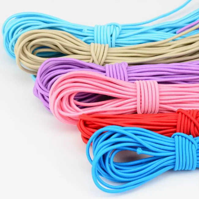 

hot sale cheap jersey elastic braided round cord, White.black ,color card , custom color