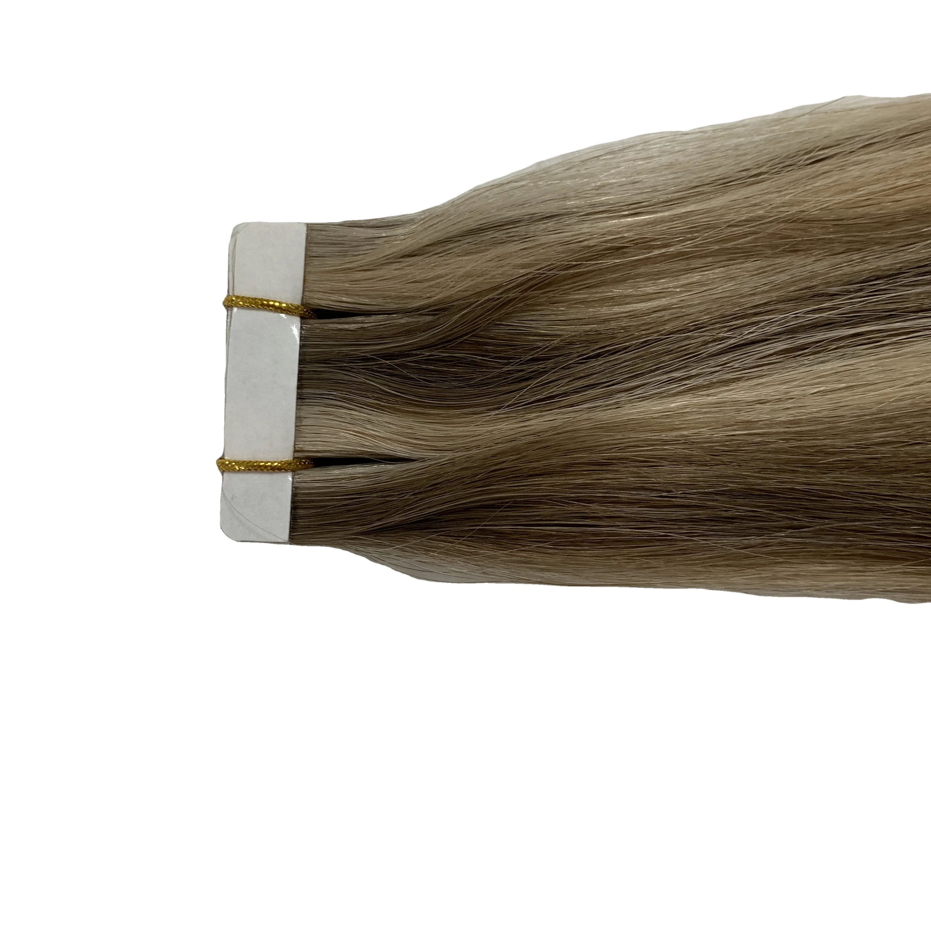 

Russian remy full cuticle aligned piano color tape in extension for women