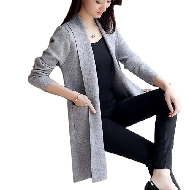 Long Cardigan Female Autumn Winter Women Long Sleeve Cardigan Sweater Knitted Cardigans for Women Jacket Tops