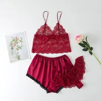 

Lace Lingerie 3 Pieces Set Sexy Babydoll Sexy Lingerie Plus Size Women