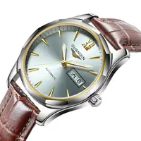 

GUANQIN Men Mechanical Watch Automatic Week Date Display Leather Wrist Band Watch