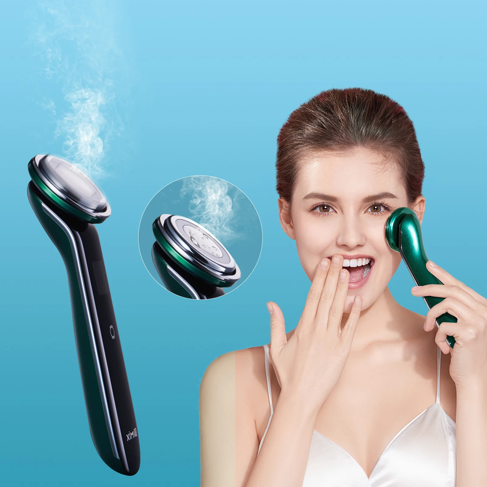 

portable ultrasound led light skin clean ultrasonic facial beauty device
