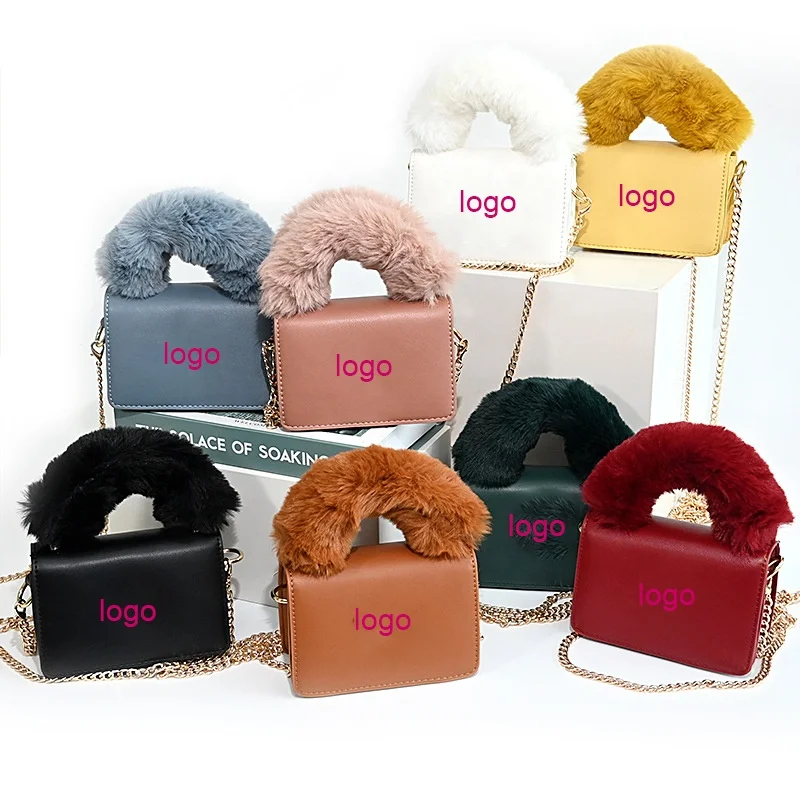 

High quality Fur New York Ladies Purse Handbag Ny Fur Purse And Handbags For Women Luxury famous brand small mini purse handbags, 11 color options