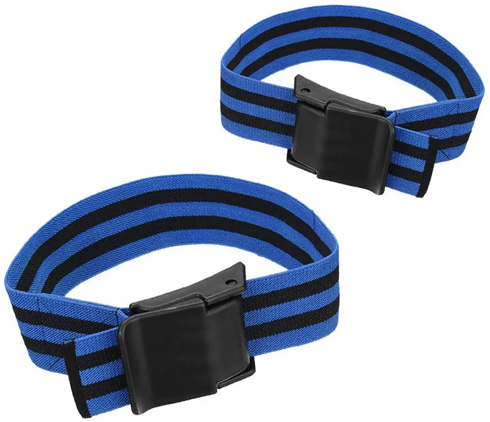

Exercise Obstruction Bands Blood Flow Resistance Bands Fitness Specially Muscle Growth Designed BFR bands, Blue and red