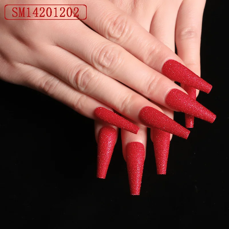 

New Product Hot Sales ballerina press on nails designs bling press on nails acrylic false nails 24pcs