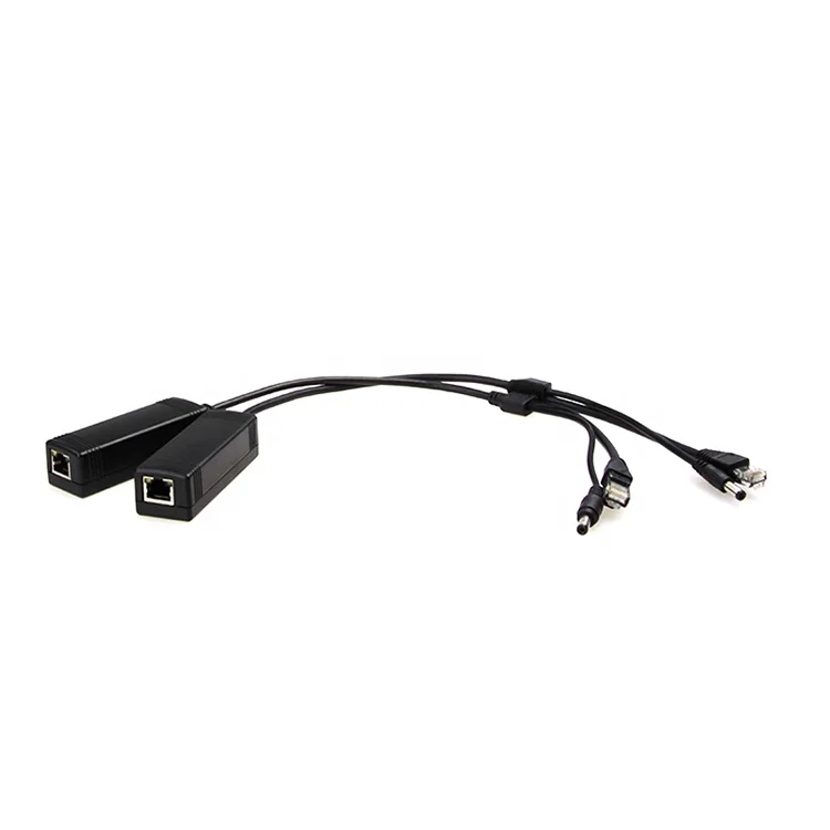 

OEM PoE Splitter cable convert 48V to 12V used between PoE switch and non-PoE IP cameras