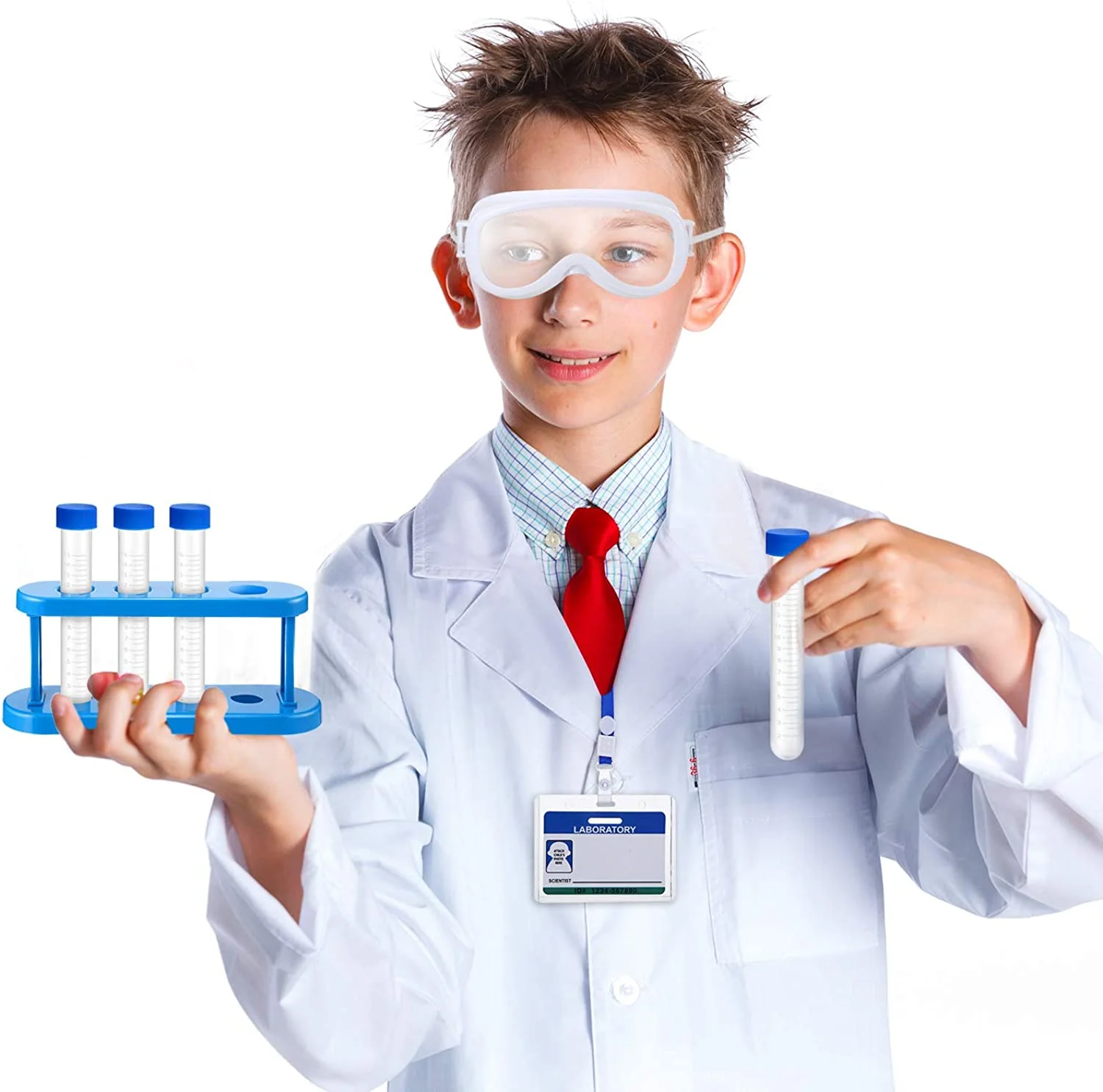 
Wholesale 11 Pieces Kids Dress Up Lab Costume Scientist Costume Accessory For Boys Girls Science Experiment Role Play 