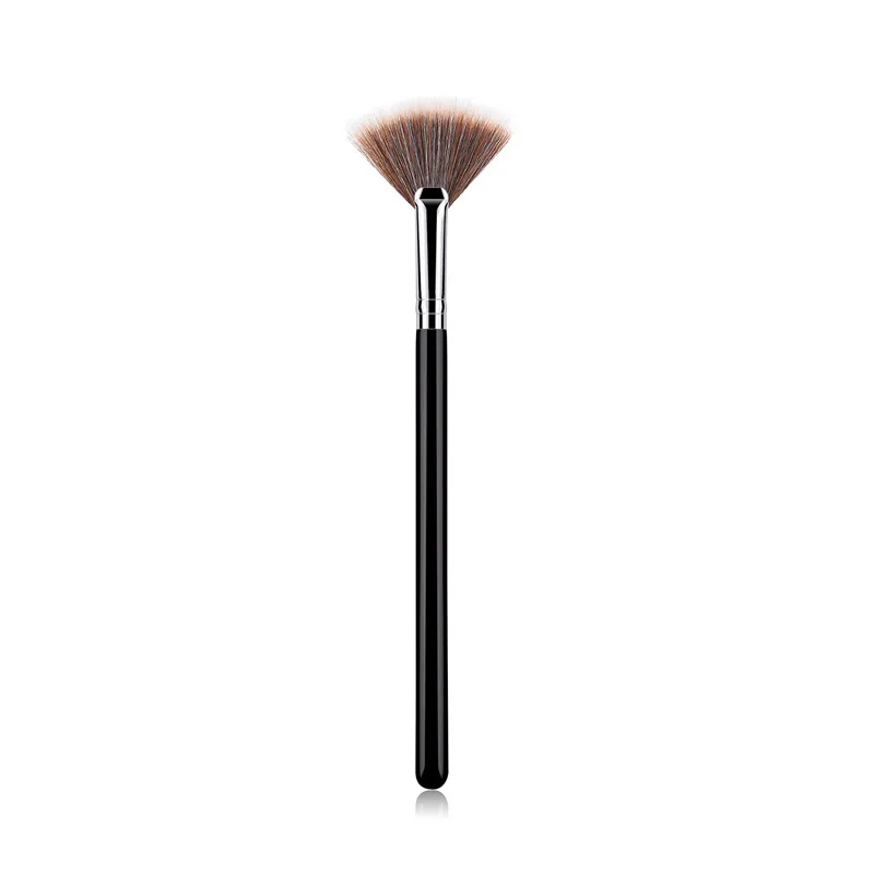 

1pc black single fan shape highlight powder makeup brush