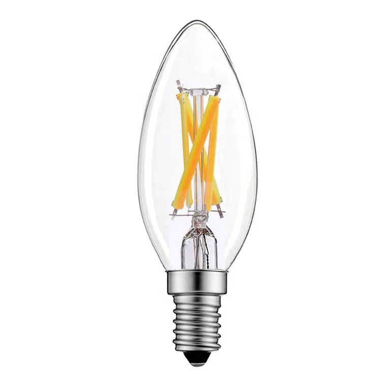 color temperature changing C35 4W dimmable LED filament lamp CCT adjustable led light bulb 2700k-4500k E14