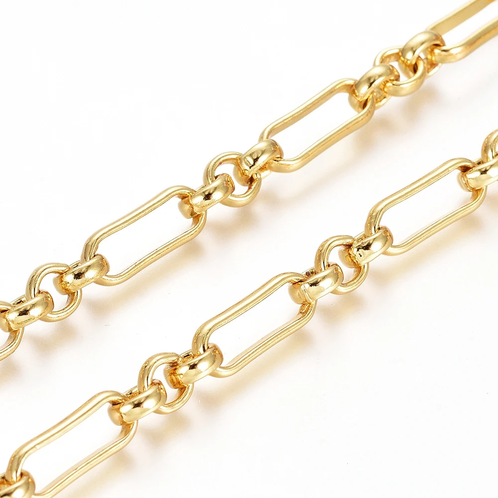 

PandaHall Real 18K Gold Long-Lasting Plated Brass Figaro Chains