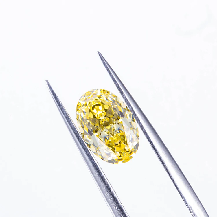 

Wholesale Oval cut loose gemstone for yellow diamond earring simulant Yellow diamond, Fancy yellow diamond