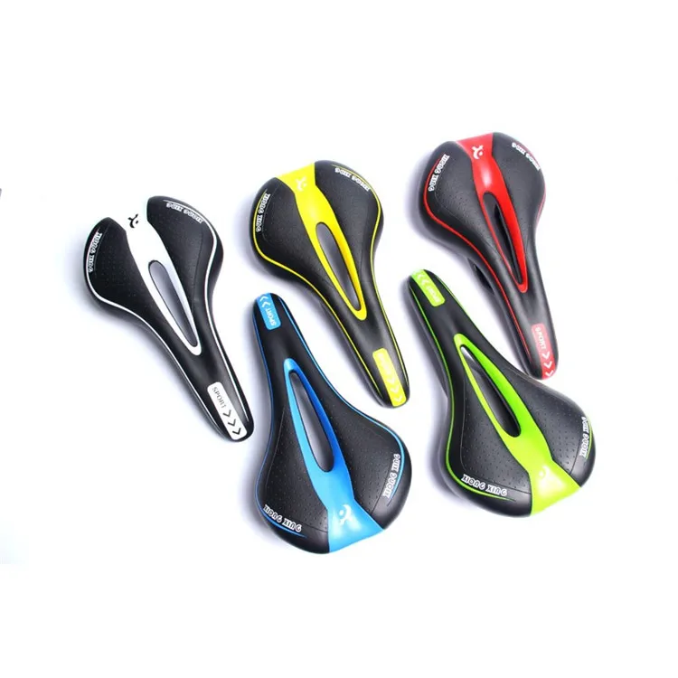 

2021 New style good quality soft leather road bike saddle bicycle saddle,colorful bicycle accessories bike seat, As shown