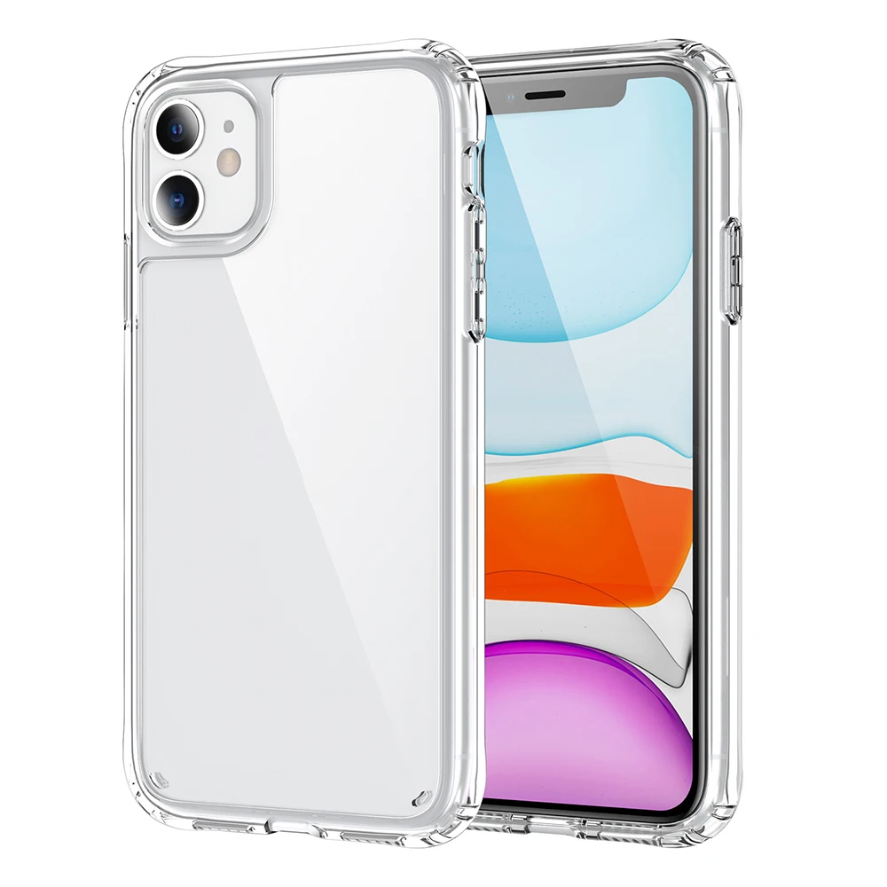 

High Quality Tpu Pc Shockproof Bumper Cover Anti-scratch Hd Clear Back Phone Case For Iphone 13 12 Pro Max Xr Xs, Transparent