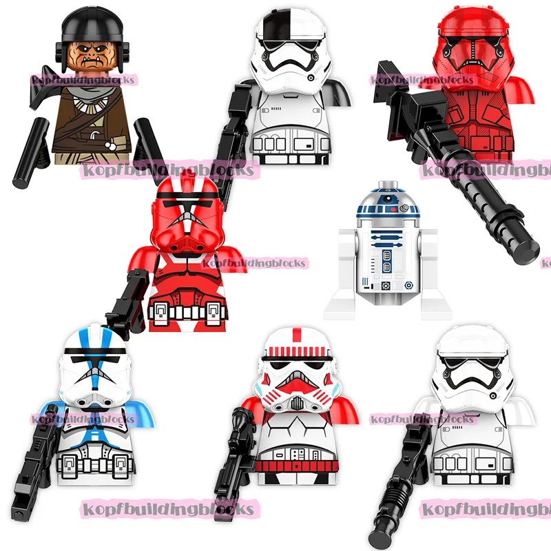 

KF6170 Space Wars Movie Block Figure R2 D2 Imperial Storm Clone Trooper SW Model Mini Bricks Building Block Figure Toy for Kids