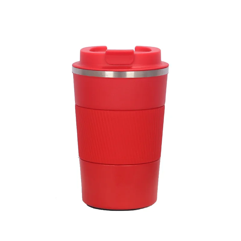 

500ml Double wall vacuum stainless steel coffee tumbler with silicone sleeve, Customized color acceptable
